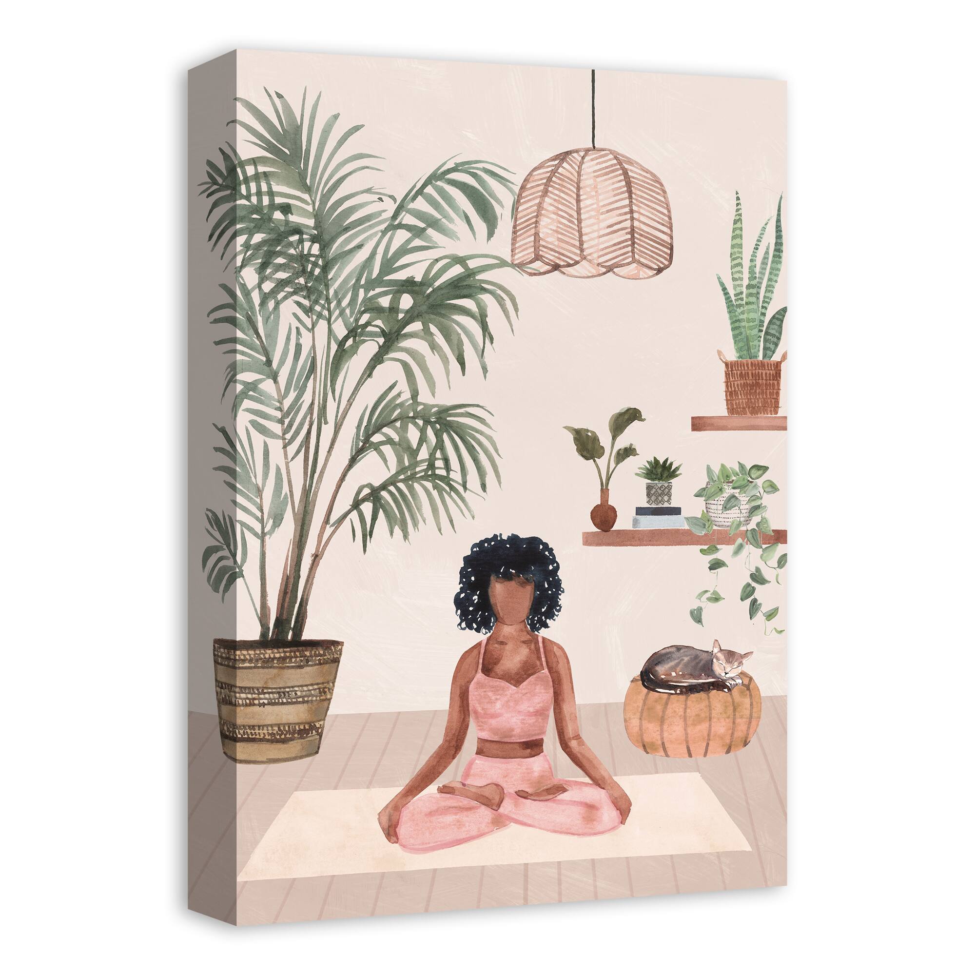 Serene Yoga Scene I 12" x 18" Canvas Wall Art